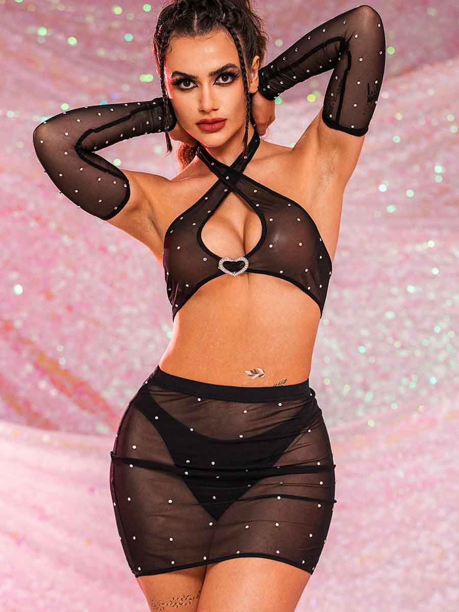 rhinestone mesh set