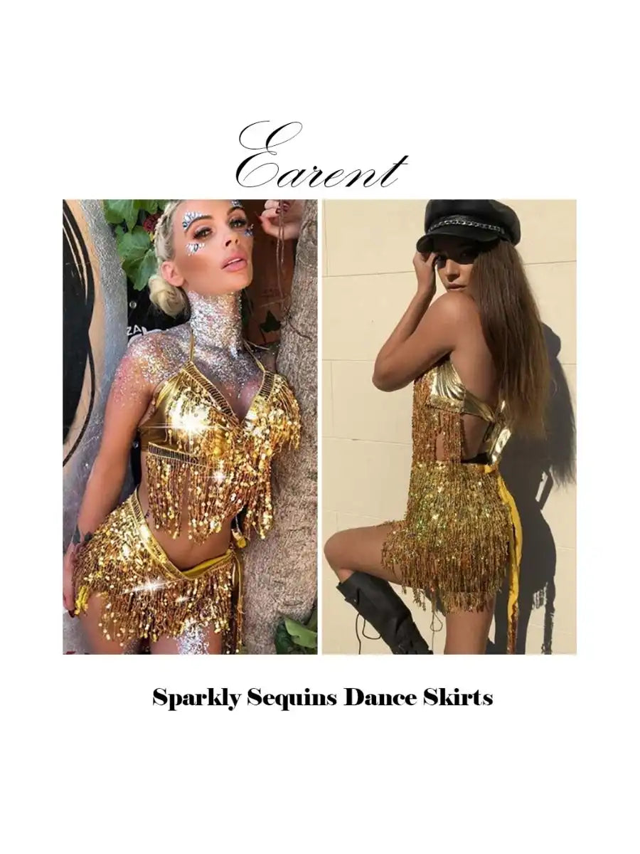 Gold Sequin Tassel Two-piece Set Buyer Show