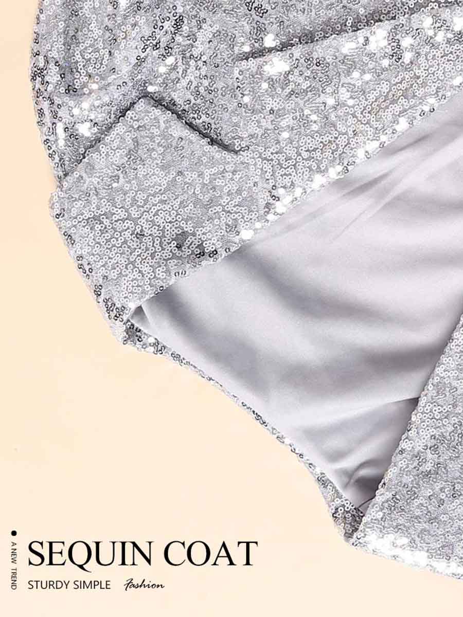 silver glitter tassel jacket