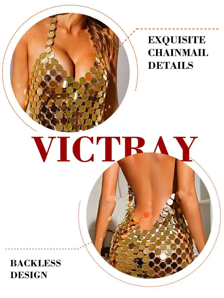 Sparkly Gold Chainmail Dress